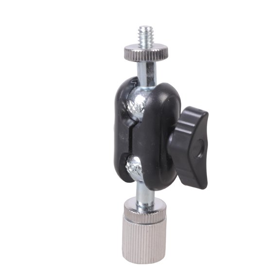 Miniature Ballhead Adapter with 1/4" Screw for Tripod Phone Clip Mount LED Light Compactly Design Aluminum Alloy Build