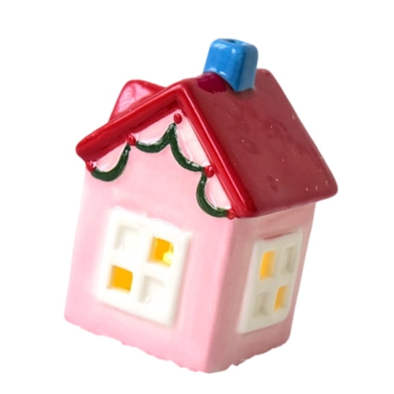 Lovely Ceramic Holiday Cottage with Operations, Indoor Outdoor Winter Village Accent for Collectors Displays