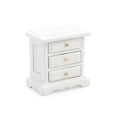 thumbnail image 1 of Miniature Bedside 1:12 Furniture Dollhouse Nightstand Bedroom Drawer Cabinet Model Accessories Mini House Scene Building Tabletop Decorations (White), 1 of 6