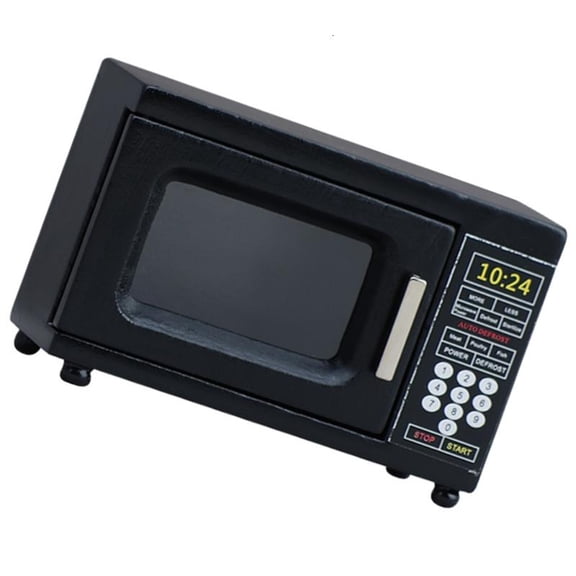 Miniature Black Microwave Oven Craft For Creative Dollhouses Accessories