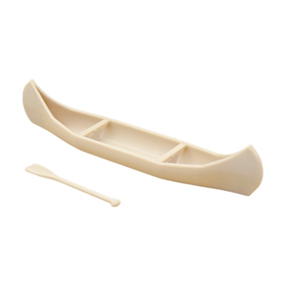 Miniature Boat Model with Paddle For 1/12 Doll House Ancient Architecture Landscape Scene Arrangement Decoration
