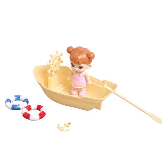 Miniature Boat Set Model Figurine For Doll House Decoration Creative Ship Replicas Model Project Scene Accessory
