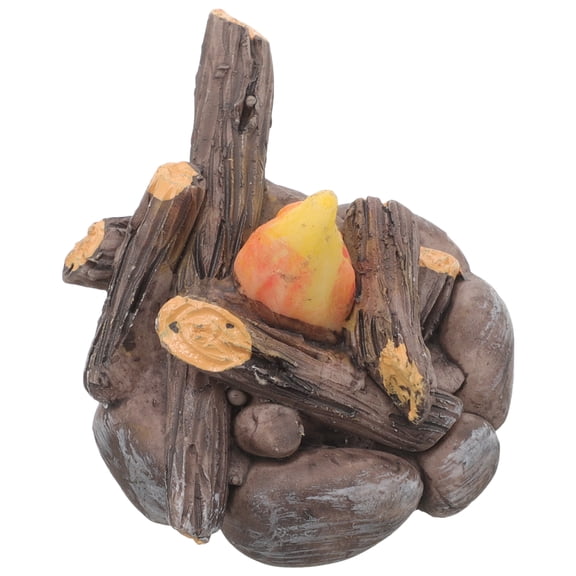 Miniature Campfire Model Fake Bonfire Ornament Small Fire Decoration for Dollhouse and Miniature Scenes