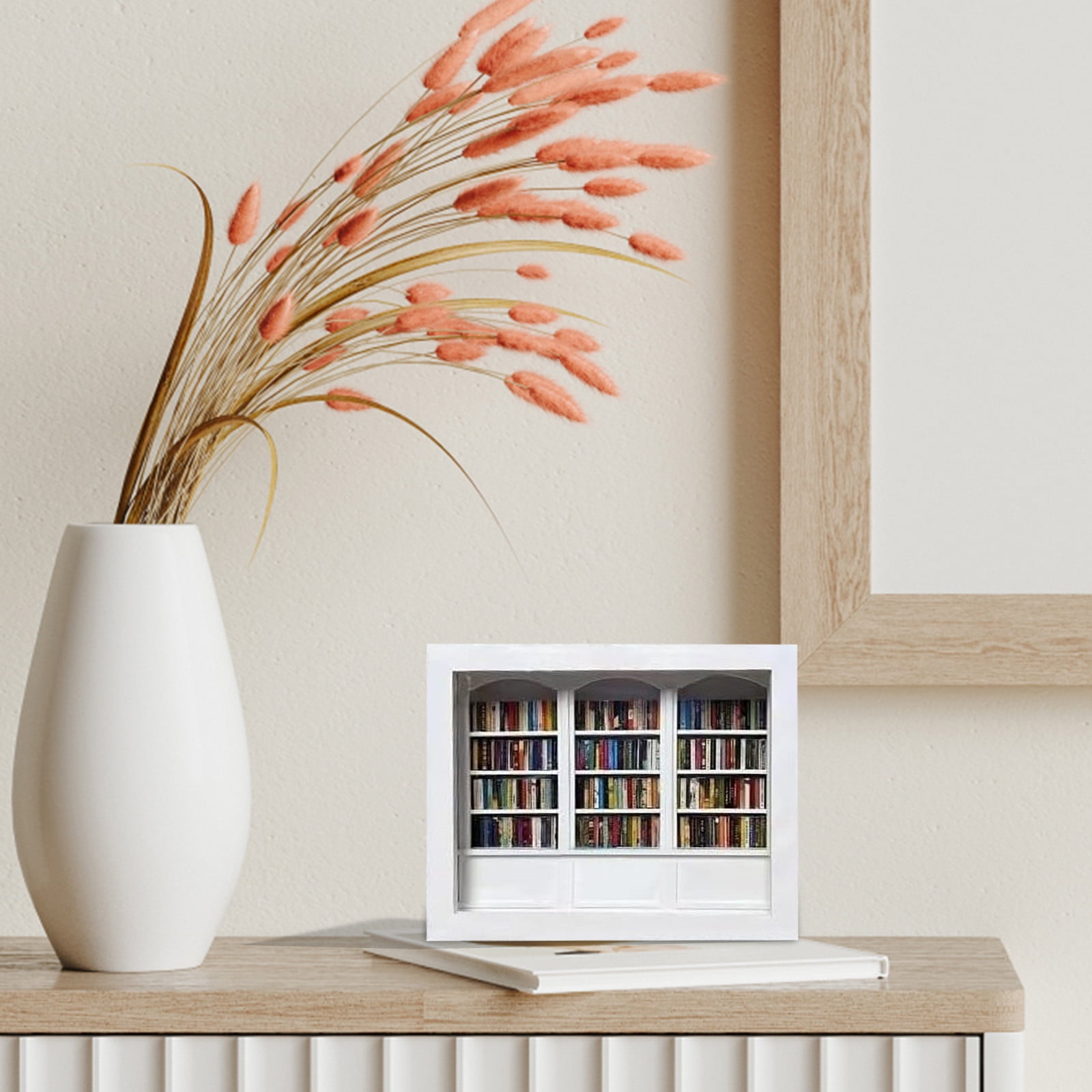 Mini étagère à Livres Secouable 'Anxiety Bookshelf' - Anti-stress En Bois, Livres Pliés Inclus
