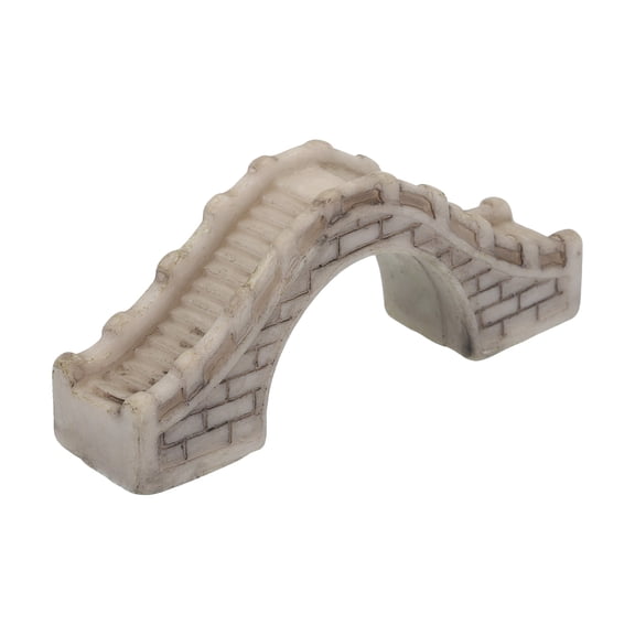 Miniature Bridge Artificial Bridge Resin Arch Bridge for Fish Tank Landscape Decoration Garden Decoration Grey 1Pcs
