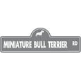 thumbnail image 1 of Miniature Bull Terrier Street Sign | Indoor/Outdoor | Dog Lover Funny Home Décor for Garages, Living Rooms, Bedroom, Offices | SignMission personalized gift | 24" Wide, 1 of 5