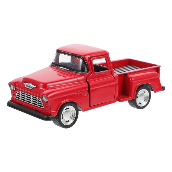 Beaupretty Red Small Truck Vehicle Model for Display and Themed Party Decorations