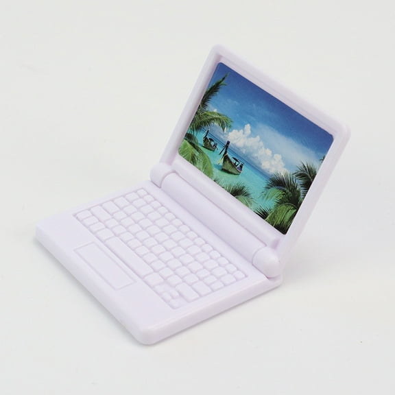 Miniature Cartoon Simulation Laptop Mini Model Toy Doll House Home Scene Decoration Props
