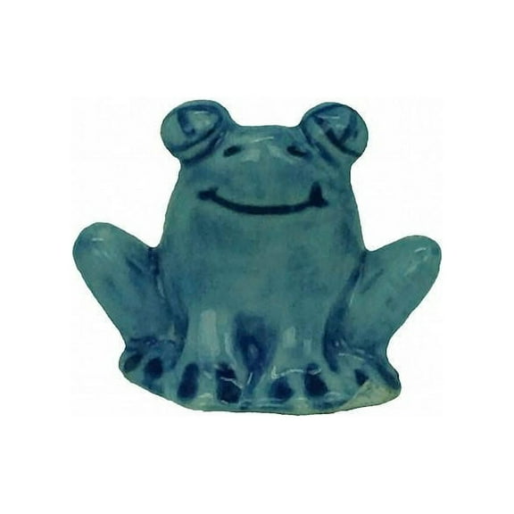 Miniature Ceramic Frog Blue