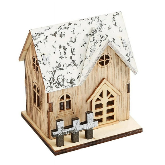 Miniature Christmas LED Light Up Ornaments Family DIY Art Craft Projects Desktop Decors Accessory for Kids