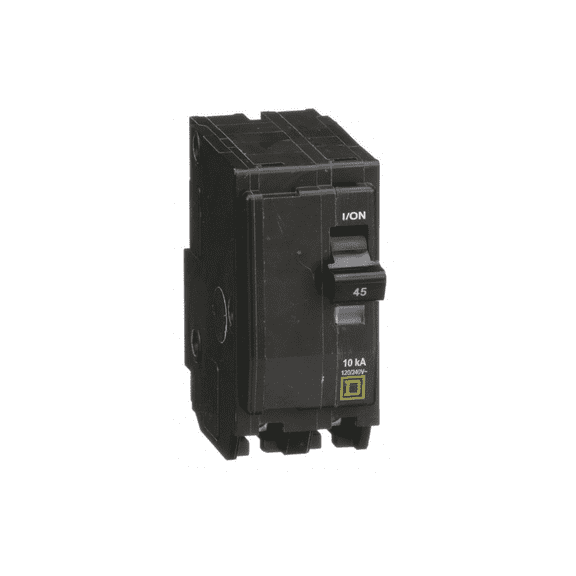 Miniature Circuit Breaker, 45 A, 120/240V AC, 2 Pole, Plug In Mounting Style, QO Series