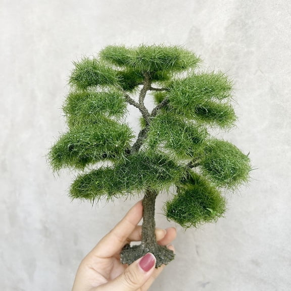 Miniature Cloud Pine Tree Model Handmade Diorama Mountain Landscape Scenery Decoration for Bonsai Terrarium Craft