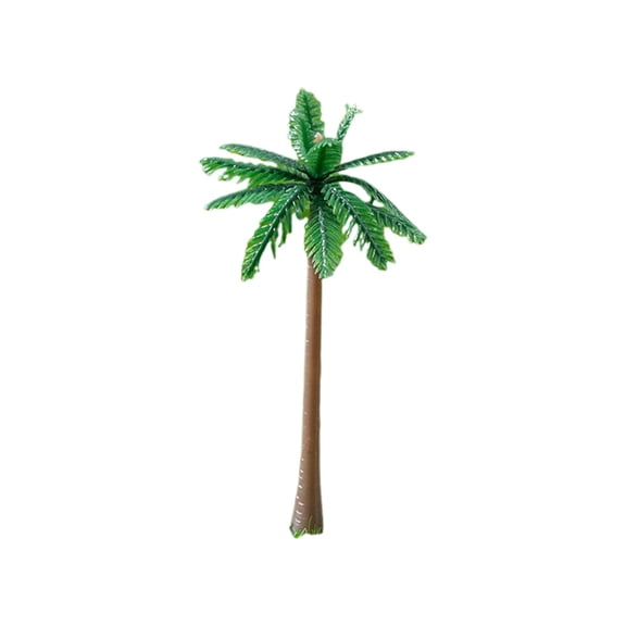 Miniature Coconut Tree Figurine, Hand Painted Resin Ornament for Garden Terrarium Decor, Flowering Or Fruit Bearing Styles, Micro Landscape Tree, Coconut Tree Figurine *1