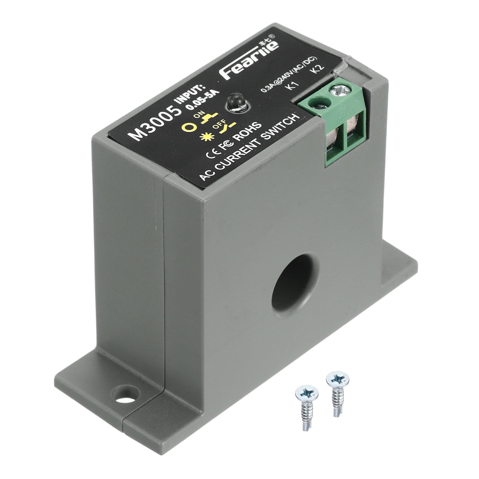 Miniature Current Switch 0.05-5A Normally Open AC Current Sensing ...