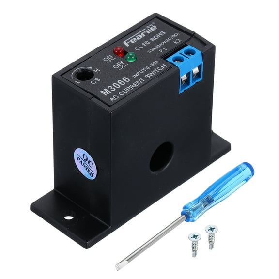 Miniature Current Switch 0-50A Normally Closed AC Current Sensing Switch Monitoring Relay, M3066