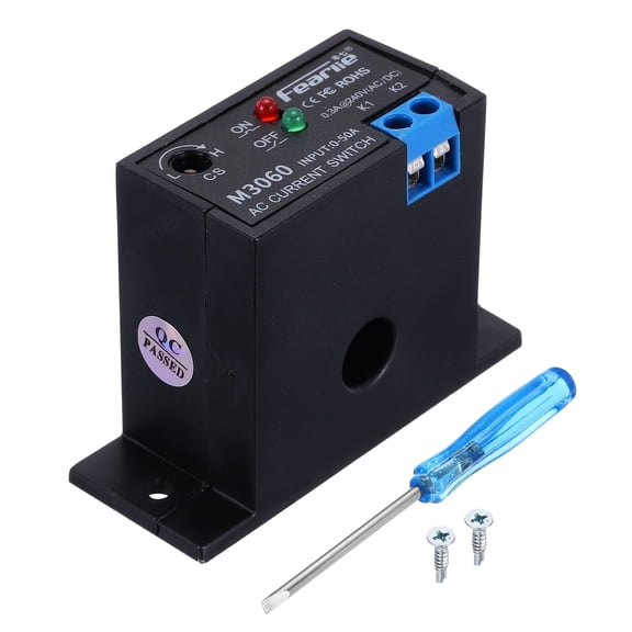 Miniature Current Switch 0-50A Normally Open AC Current Sensing Switch Monitoring Relay, M3060
