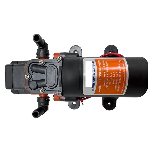 Miniature DC 12V 24V Marine Electric Booster Pump Diaphragm Self-priming Pump Solar Shower Car Wash Toilet Pumping RV