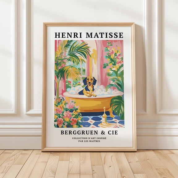 Miniature Dachshund Bath Dog Wall Art Home Decor