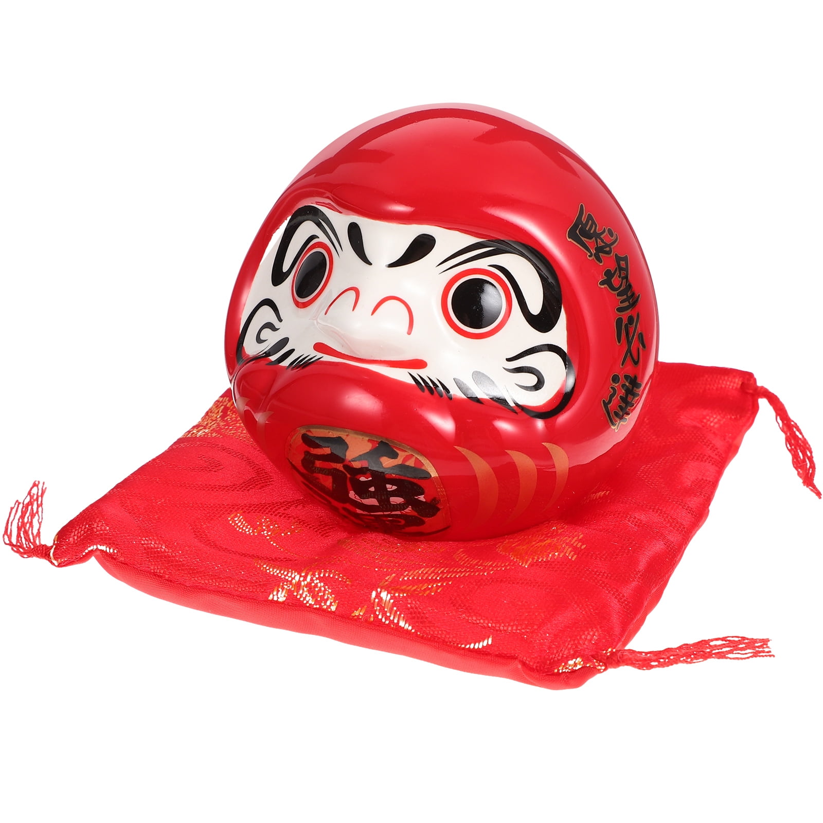 Miniature Daruma Japanese Good Luck Daruma Figurine Ornament for Car