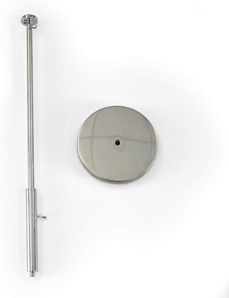Miniature Desk Flag Stand – Height Adjustable 12.6in – 19.7in Telescopic Flagpole with Weighted Base