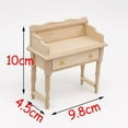 Miniature Desk Table for 112 Dollhouse Wooden Furniture Model Set For