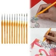 Miniature Detail Paint Brush Set With Natural Wood Handle 2024 New