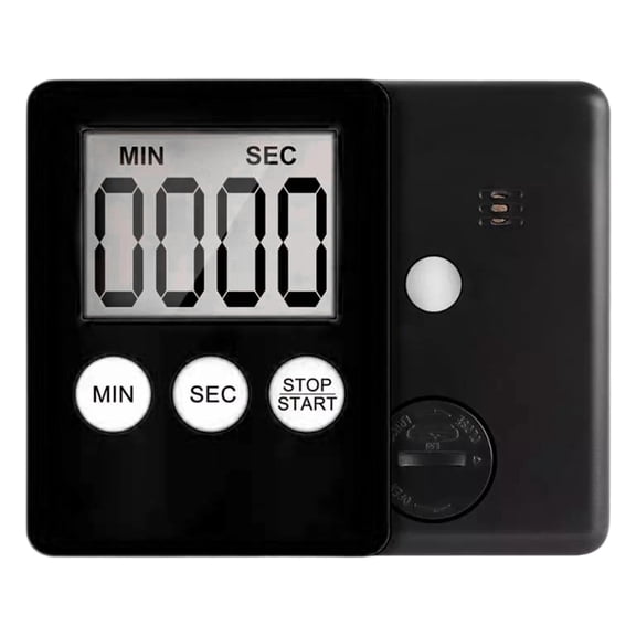 Miniature Digital Timer Slim Profile Magnetic Base Multitasking Tool for Exercise Cooking