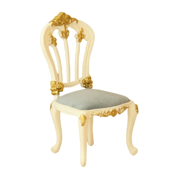 Miniature Dining Chair For 1/12 Scale Displays Build Vintage-Inspired Figure Furniture