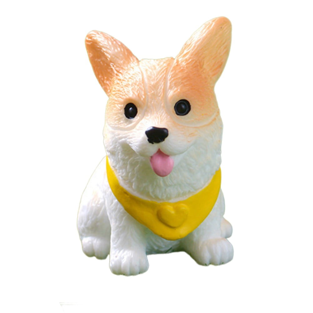Miniature Dog Statue Crafts Realistic Animal Dogs for Diy Garden
