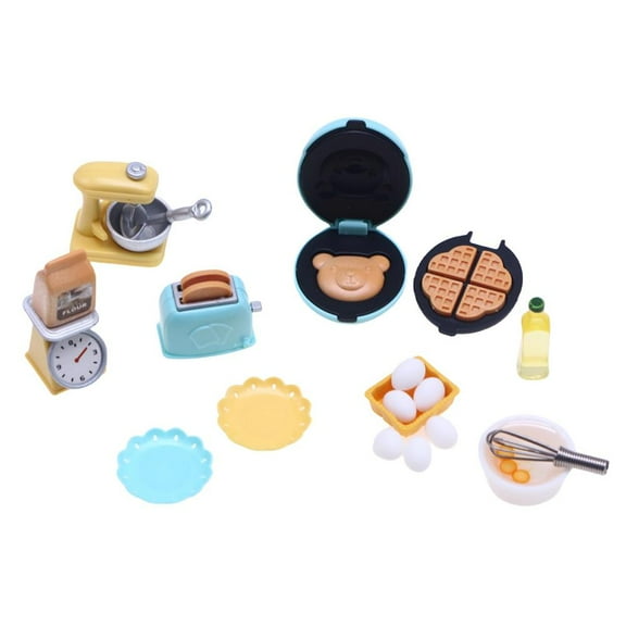Miniature Doll House Kitchen Set Mini House Furniture Accessories Kits Ideal for Doll House Decoration and Playtime