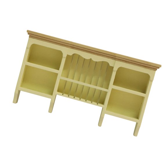 Miniature Doll House Kitchen Wall Mount Cabinet Display Shelf Scene Furniture