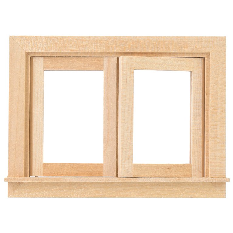 Miniature Dollhouse Furniture Wooden Window: 1: 12 Scale
