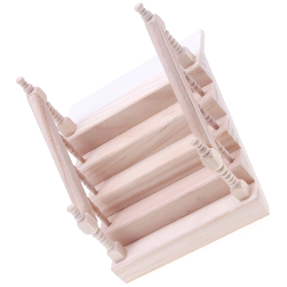 1/12 Scale Miniature Dollhouse Handrail Fence - Wooden Model House Furniture Decor