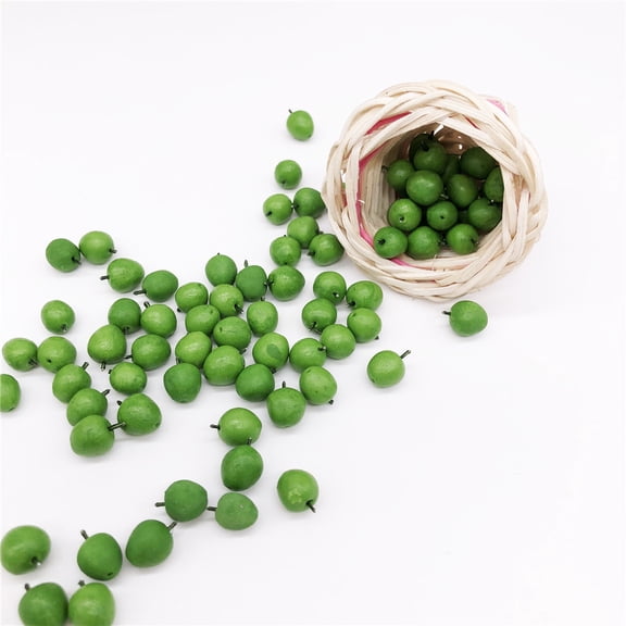 Zumic Miniature Dollhouse Kitchen Fruit Set Dining Model Toy Play Green 10Pcs 1:12 Scale