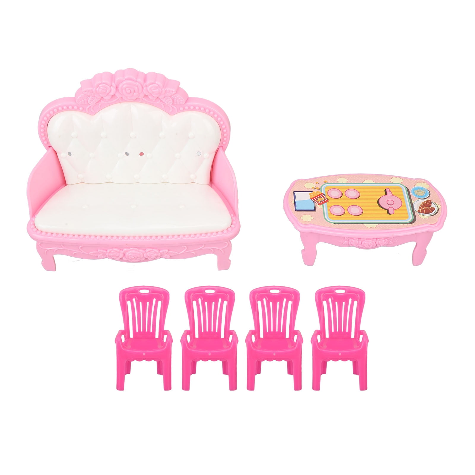 Miniature Dollhouse Living Room Furniture Simulation Sofa Coffee Table ...