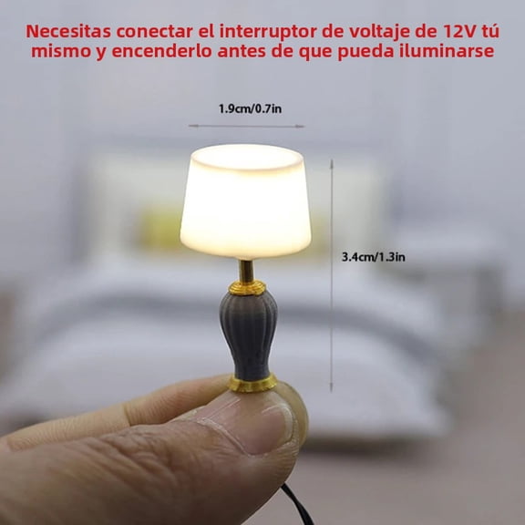 Miniature Dollhouse Table Lamp 1:20 Miniature Desk Lamp for Dollhouse Decoration Toy for Children and Babies