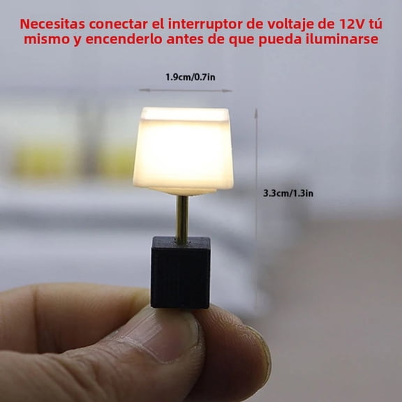 Miniature Dollhouse Table Lamp 1:20 Miniature Desk Lamp for Dollhouse Decoration Toy for Children and Babies