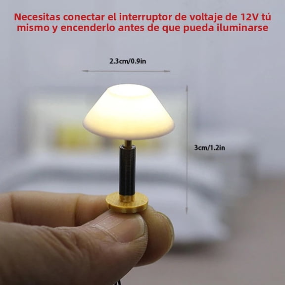 Miniature Dollhouse Table Lamp 1:20 Miniature Desk Lamp for Dollhouse Decoration Toy for Children and Babies