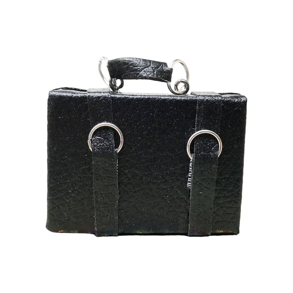 Miniature Dollhouses 1/12 Scale Retro Suitcase Model Metal PU Materials Display Gift