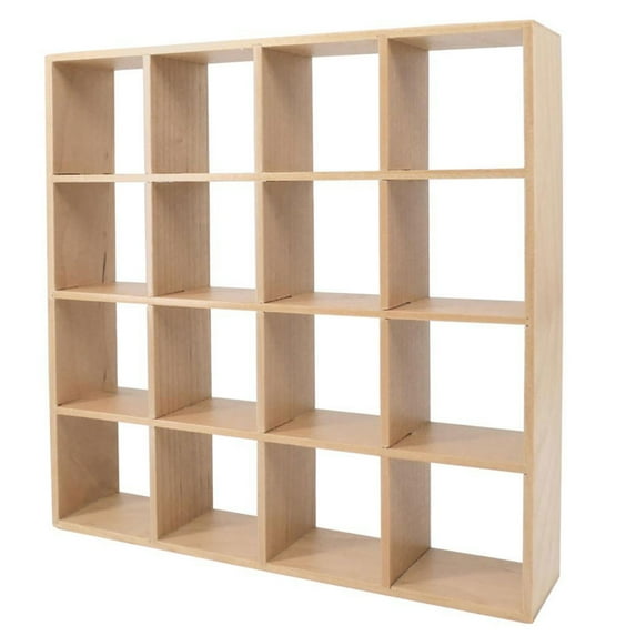 Miniature Dollhouses Furniture Storage Shelf 16 Compartment Display Storage Rack for Collector and Home Organizers