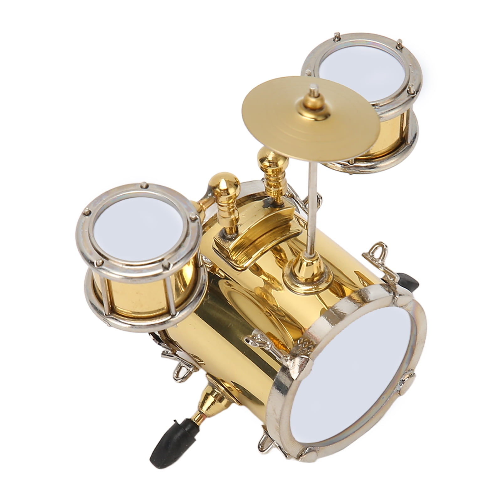 Miniature Drum Set Replica Musical Instrument Model Mini Drum Set Dollhouse Ornament Drummer