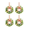 thumbnail image 1 of Miniature Easter Wreath, 4/6/8 Pack Small Spring Artificial Easter Egg Wreaths With Yellow Bow, Sturdy & Foam Egg Decoration For Kitchen Cabinets, Door/Window/Wall, 1 of 7