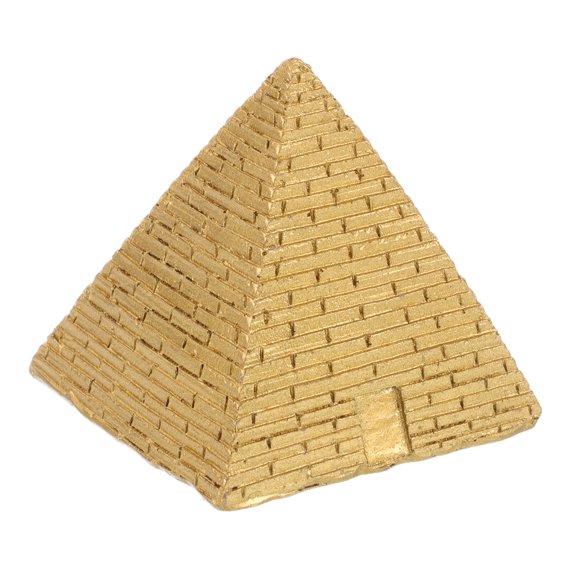 CIMAXIC Golden Egyptian Pyramid Statue Resin Figurine Ancient Egypt Decor Collectible Home