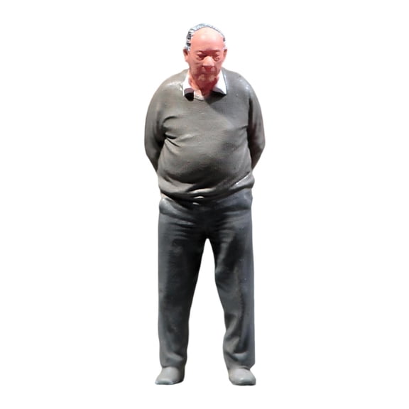 Miniature Elderly Figure Scene Props Miniature People Model Accessory Hand Painted Details Hobbyist Display Decor