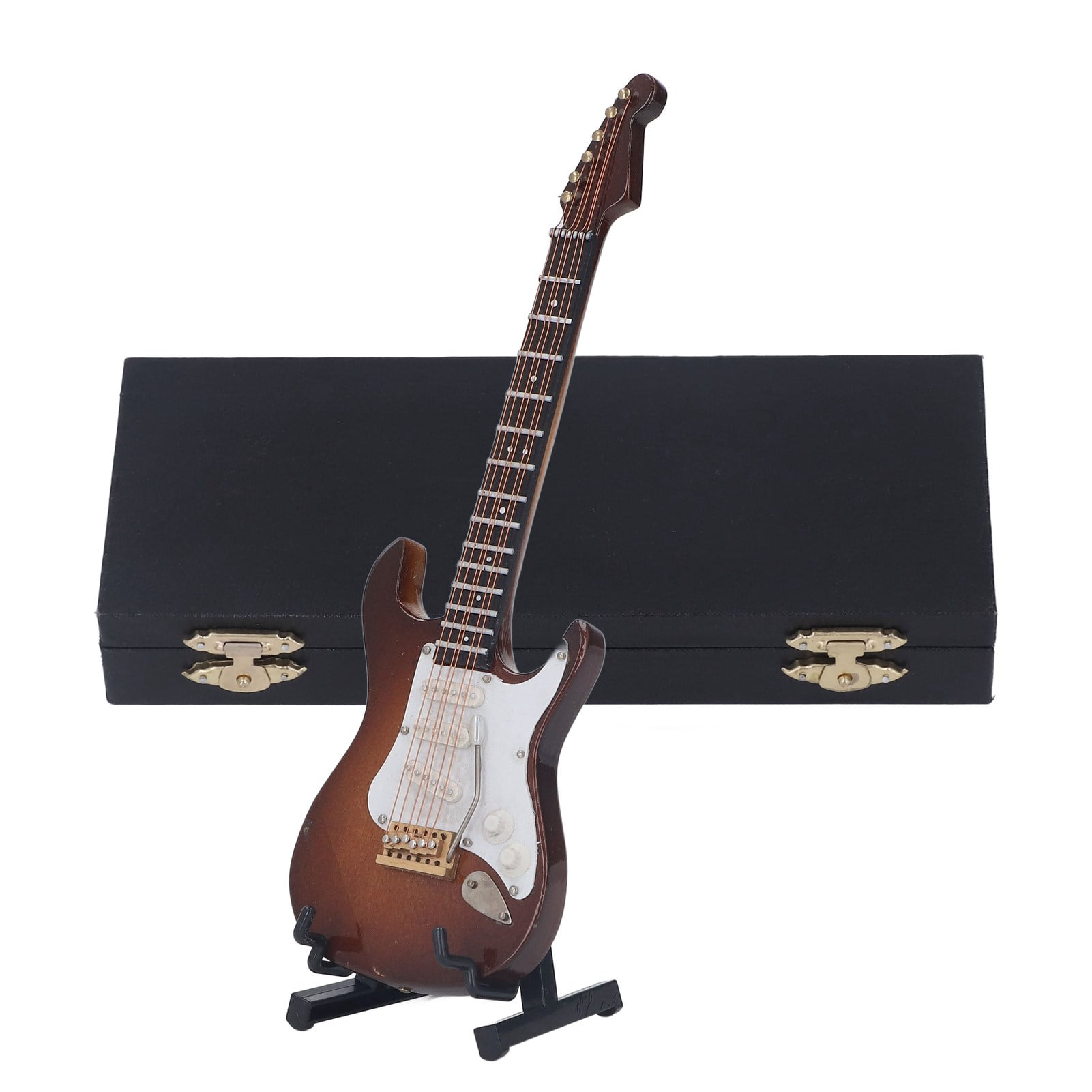 Miniature Electric Guitar Coffee Color 7.1in Long Wood Coated Surface ...