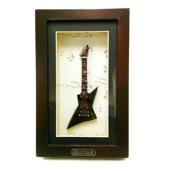 Miniature Electric Guitar In A Frame Art Work
