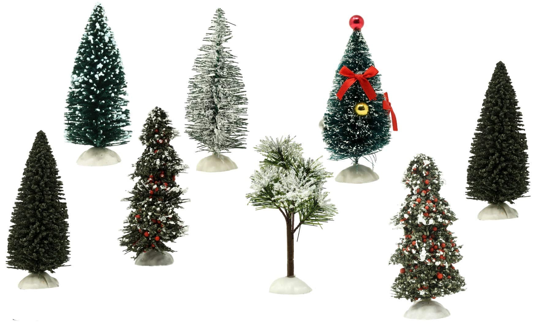 Miniature Evergreen Holiday Trees Tabletop, 8 Pack, 5 in, Randomly