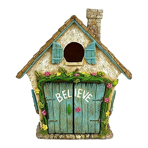 Miniature Fairy Garden Door,Believe Fairy Garden House,Hand Painted Fairy Doors That Open Fairy House,Fairy Garden Accessories for Home Outdoor Yard Tree Trunk, One-size