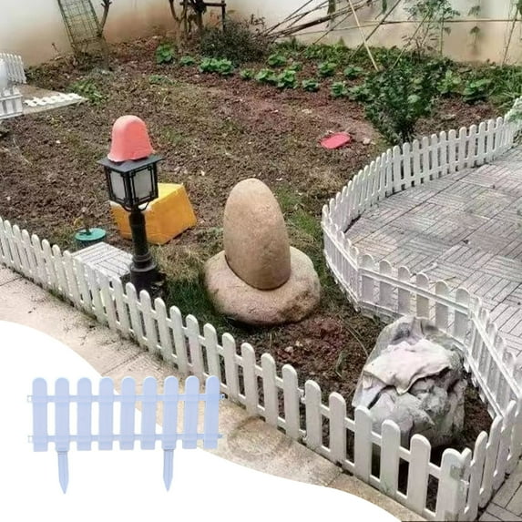 Miniature Fairy Garden Fence, Mini Fence for Garden, Fairy Garden Accessories Outdoor Wood Picket Fence,DIY Flowerpot Decoration, Miniature Garden Decoration