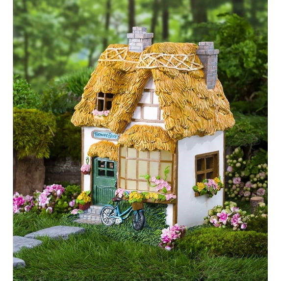 Miniature Fairy Garden Solar Powered Flower Shop